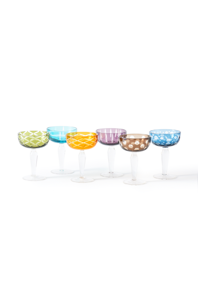 Multi-Colored Coupe Glass | Pols Potten Cuttings | Oroa.com