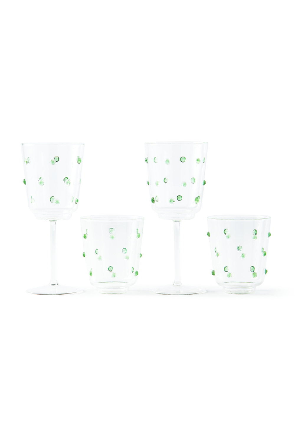 Green Dotted Glass Tumbler | Pols Potten Nob | Oroa.com