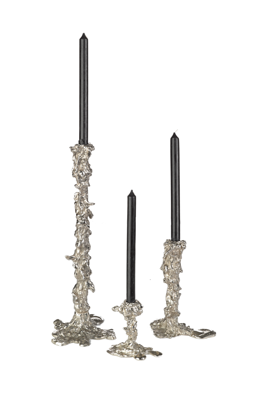 Silver Candle Holder L | Pols Potten Drip | Oroa.com