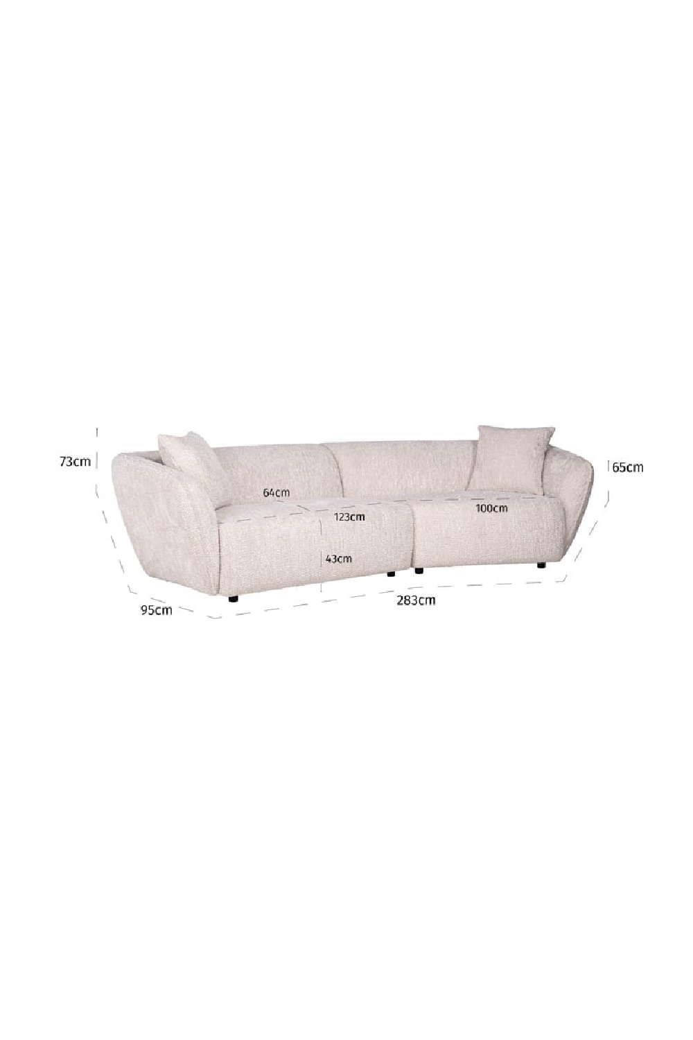 Cream Modern Sofa  Armand | Oroa.com