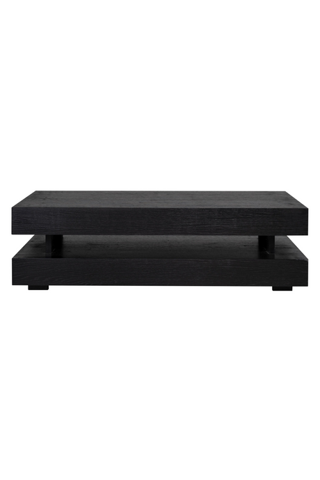 H-Shape Black Oak Coffee Table | Richmond Interiors Oakura | OROA.com