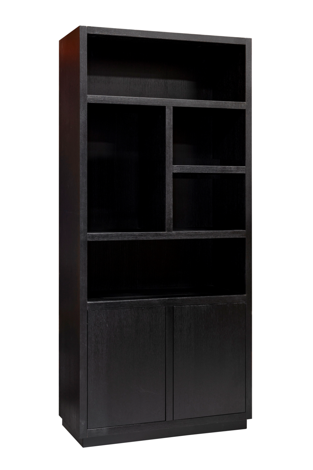 Black Wooden 2-Door Bookcase | Richmond Interiors Oakura | Oroa.com