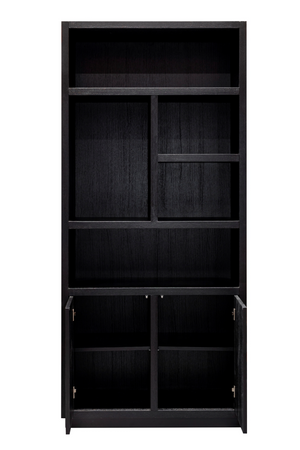 Black Wooden 2-Door Bookcase | Richmond Interiors Oakura | Oroa.com