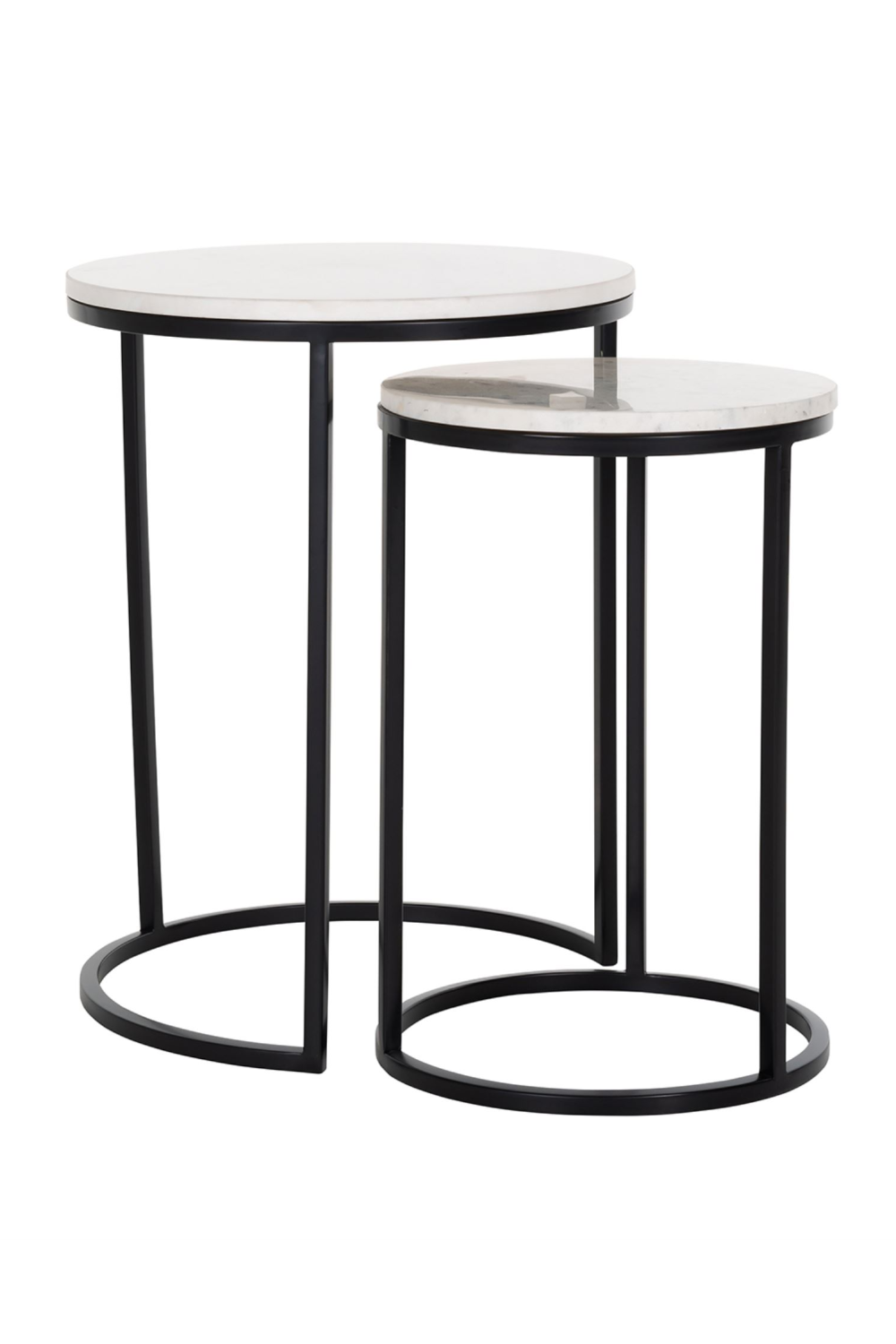 White Marble Nesting End Tables (2) | Richmond Interiors Lexington | Oroa.com