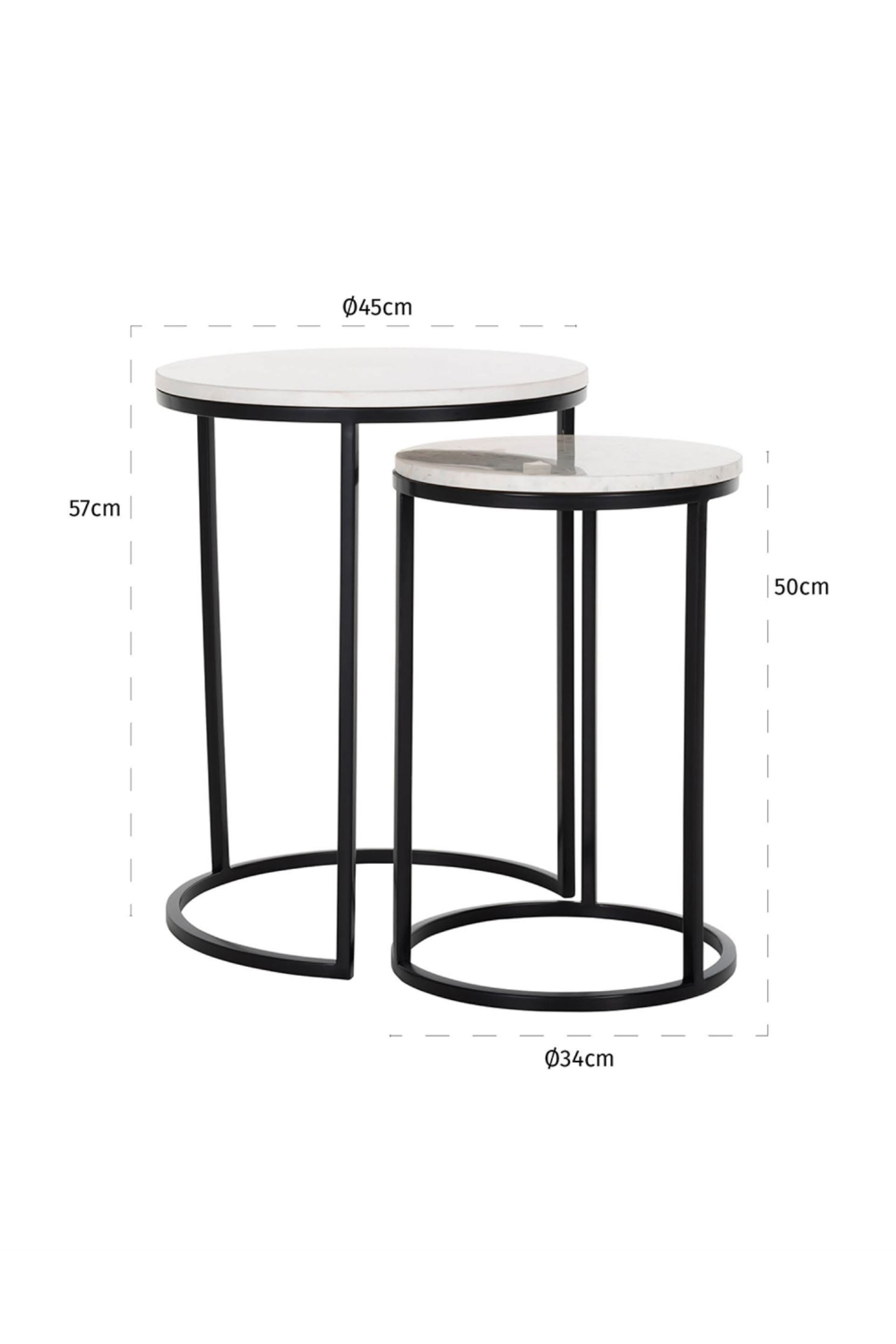 White Marble Nesting End Tables (2) | OROA Lexington | Oroa.com