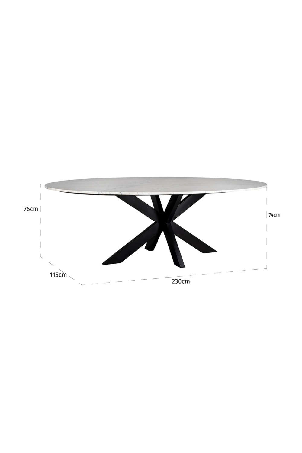 Oval Marble Dining Table | OROA Lexington | Oroa.com