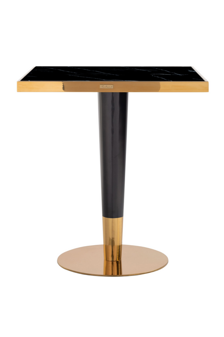 Square Black Marble Pedestal Dining Table | Richmond Interiors Can Roca | OROA.com