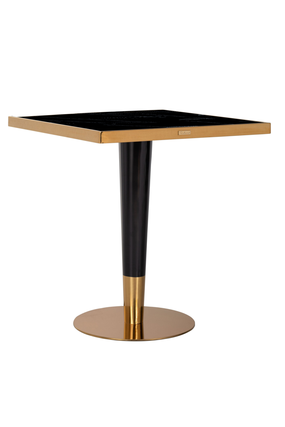 Square Black Marble Pedestal Dining Table | Richmond Interiors Can Roca | OROA.com