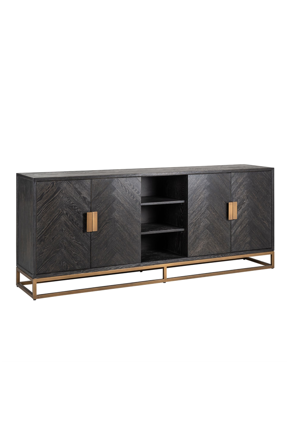 Brass Accent Oak Sideboard | OROA Blackbone | Oroa.com