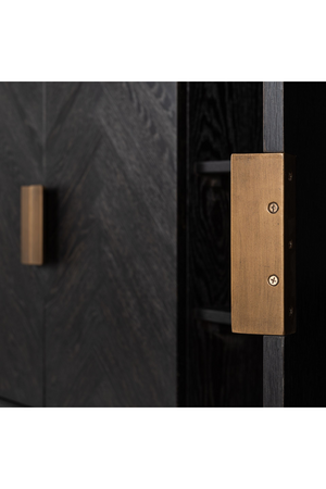 Brass Accent Oak Sideboard | Richmond Interiors Blackbone | Oroa.com