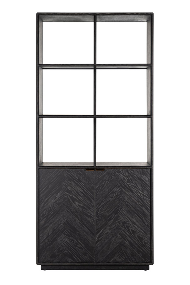 Black Oak 2-Door Bookcase | Richmond Interiors Blackbone | Oroa.com