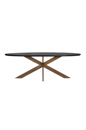 Oval Black Oak Dining Table | Richmond Interiors Blackbone | Oroa.com