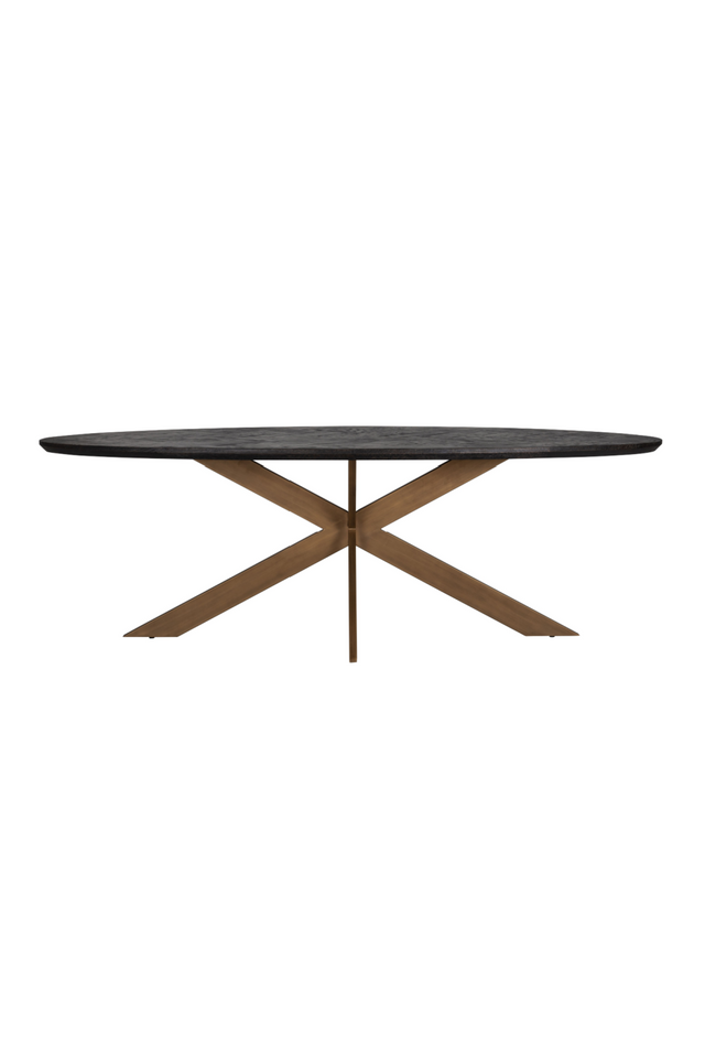 Oval Black Oak Dining Table | Richmond Interiors Blackbone | Oroa.com