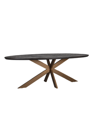 Oval Black Oak Dining Table | Richmond Interiors Blackbone | Oroa.com