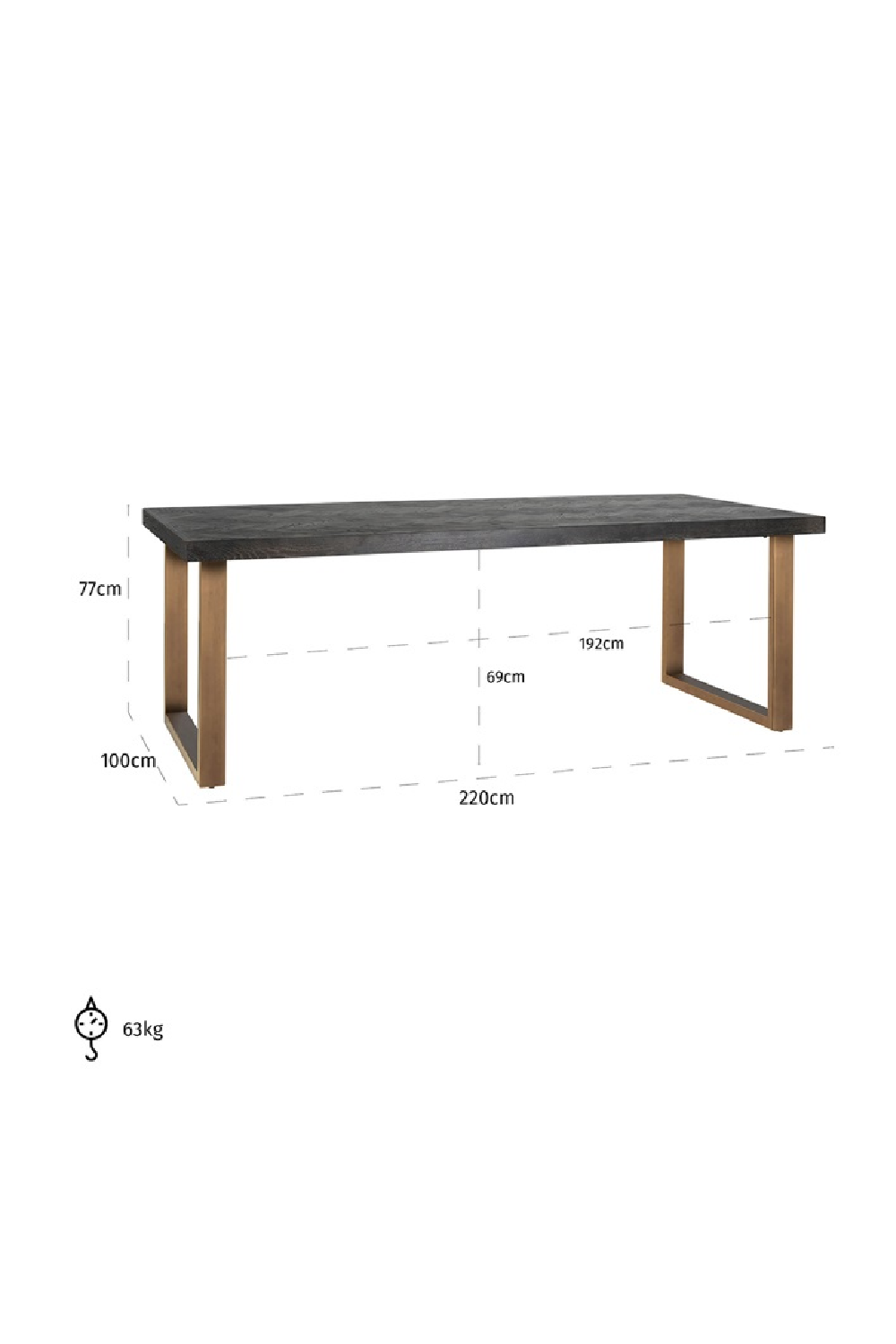 Black Oak Dining Table | Richmond Interiors Blackbone | Oroa.com