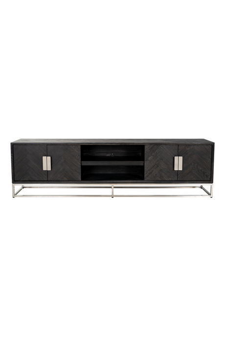 Black Oak 4 Door TV Sideboard | Richmond Interiors Blackbone | OROA.com