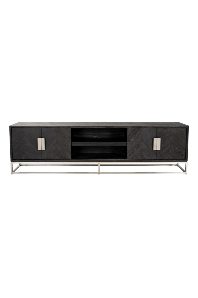 Black Oak 4 Door TV Sideboard | Richmond Interiors Blackbone | OROA.com