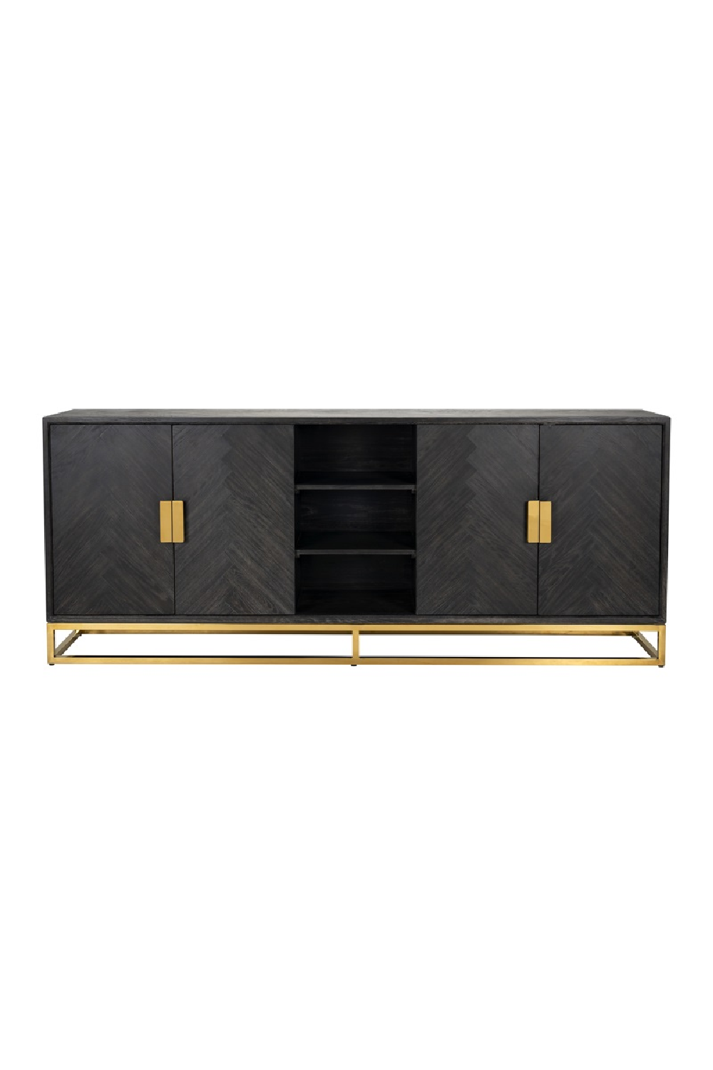 Herringbone Oak Modern Sideboard | Richmond Interiors Blackbone | Oroa.com