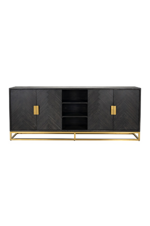 Herringbone Oak Modern Sideboard | Richmond Interiors Blackbone | Oroa.com