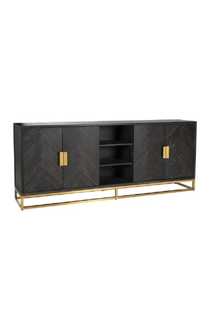 Herringbone Oak Modern Sideboard | Richmond Interiors Blackbone | Oroa.com