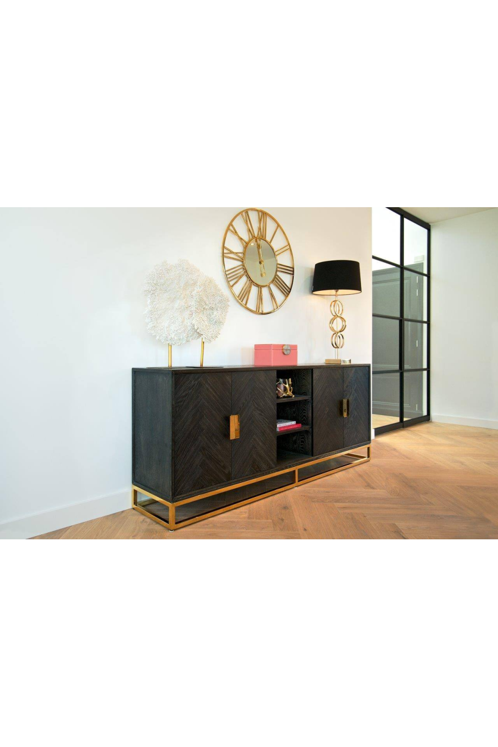 Herringbone Oak Modern Sideboard | OROA Blackbone | Oroa.com