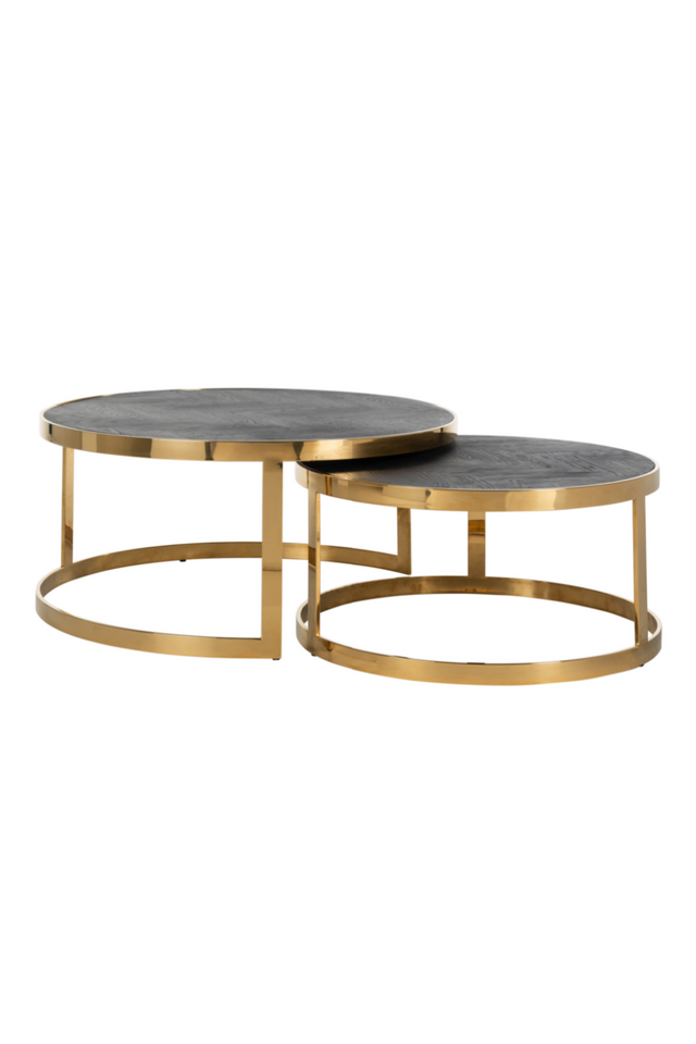 Round Gold Nesting Coffee Table | Richmond Interiors Blackbone | Oroa.com