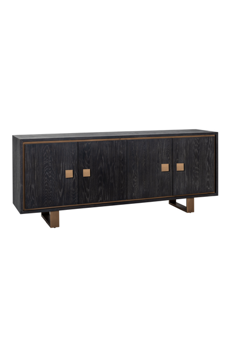Black Oak Gold Accent Sideboard | Richmond Interiors Hunter | OROA.com