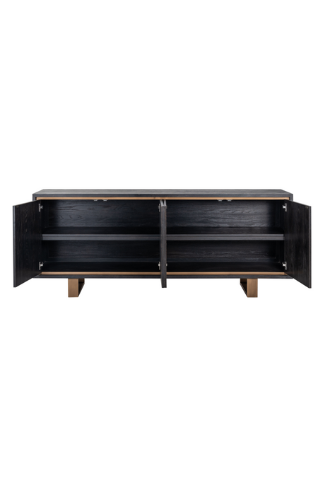 Black Oak Gold Accent Sideboard | Richmond Interiors Hunter | OROA.com