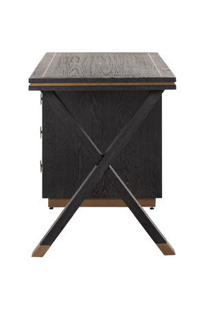 Wooden Desk With 3 Drawers | Richmond Interiors Hunter | Oroa.com