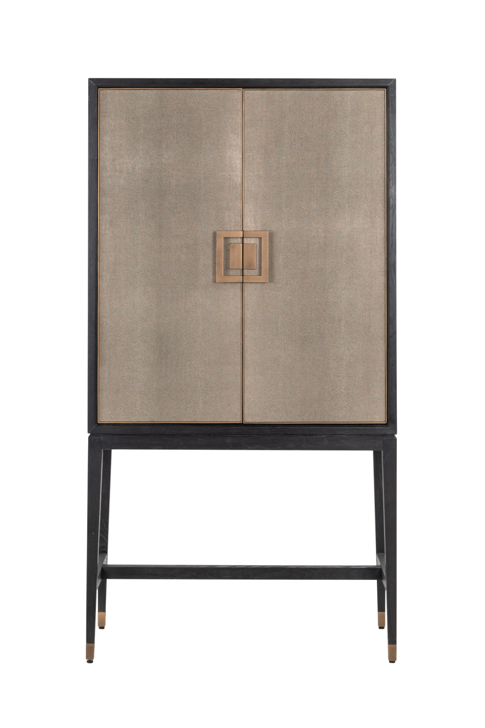 Wood Framed Leather Bar Cabinet | OROA Bloomingville | OROA