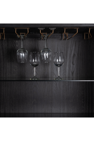 Wood Framed Leather Bar Cabinet | Richmond Interiors Bloomingville | OROA