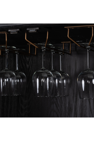 Wood Framed Leather Bar Cabinet | Richmond Interiors Bloomingville | OROA