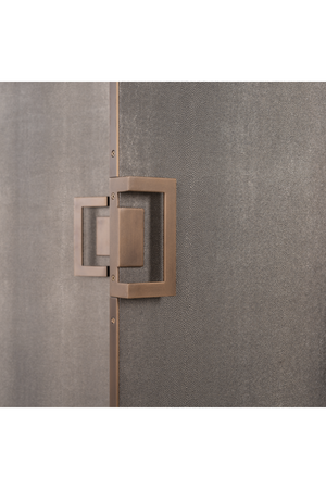 Wood Framed Leather Bar Cabinet | Richmond Interiors Bloomingville | OROA