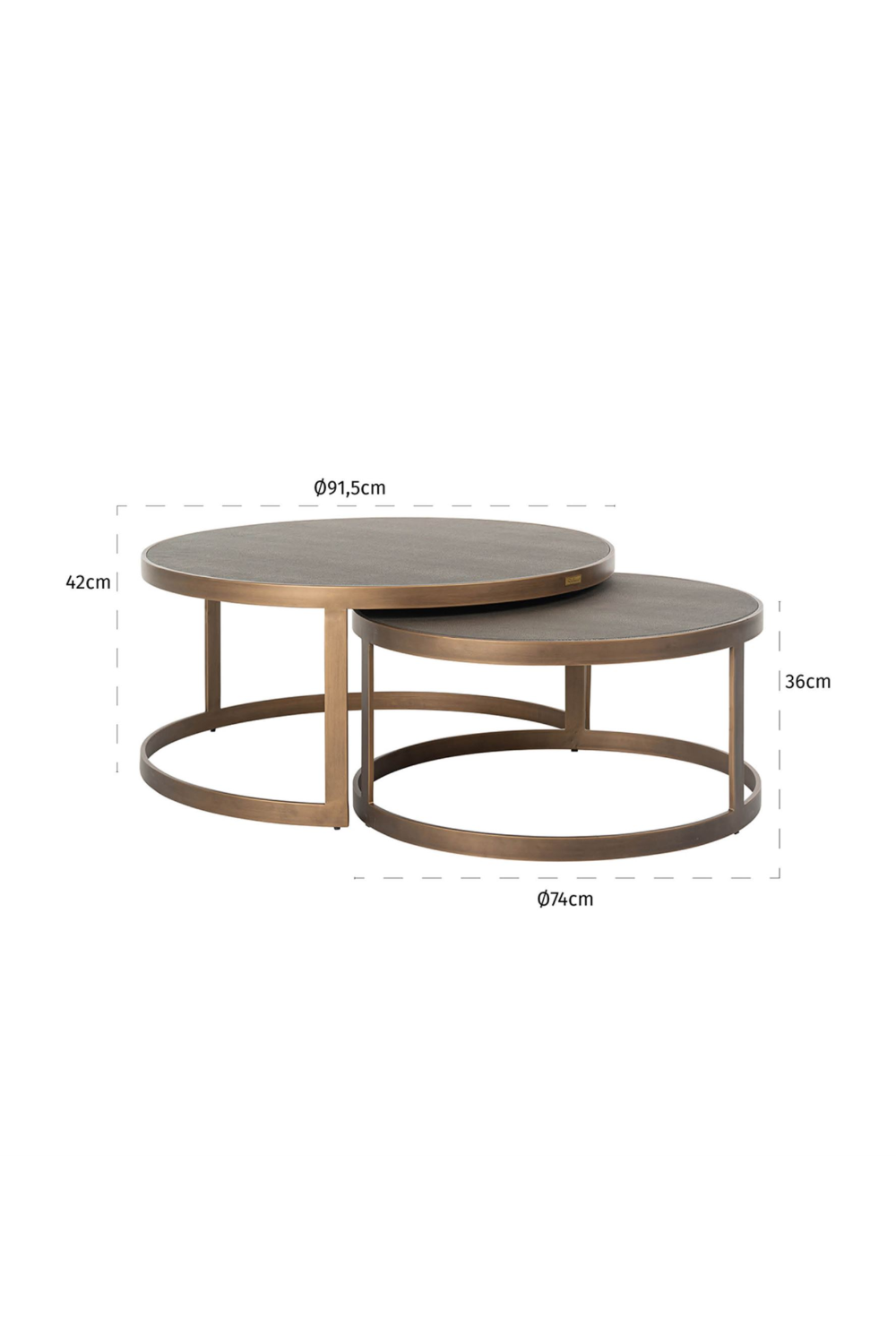 Round Nested Coffee Tables (2) | OROA Bloomingville | Oroa.com