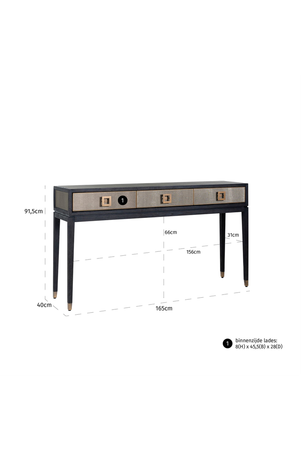 Modern Leather Console Table | Richmond Interiors Bloomingville | Oroa.com