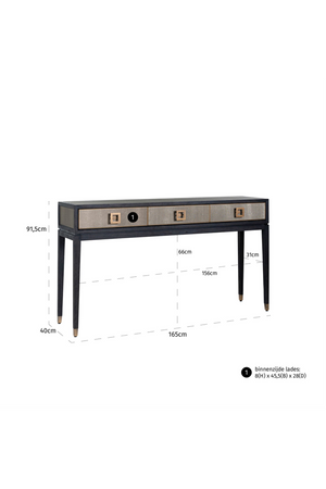 Modern Leather Console Table | Richmond Interiors Bloomingville | Oroa.com