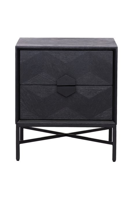 Black Wooden Chest of Drawers | Richmond Interiors Blax | OROA.com