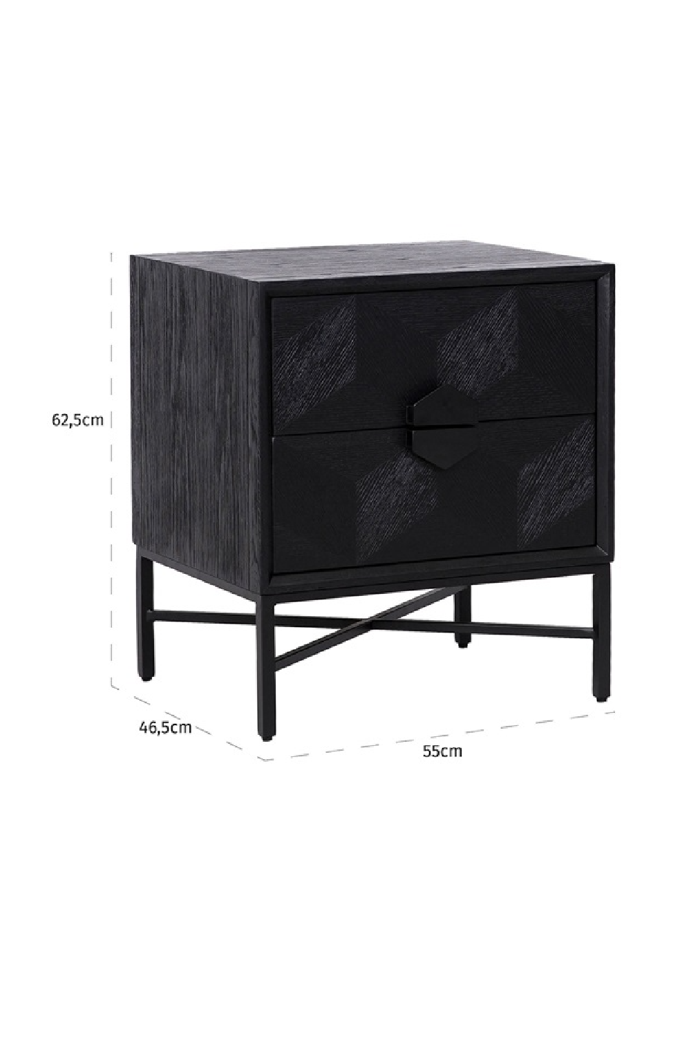 Black Wooden Chest of Drawers | OROA Blax | OROA.com