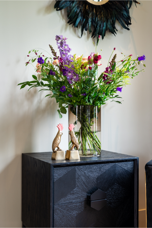 Black Wooden Chest of Drawers | Richmond Interiors Blax | OROA.com