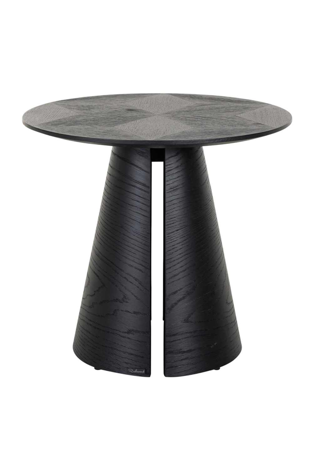 Black Oak Pedestal End Table | Richmond Interiors Blax | Oroa.com
