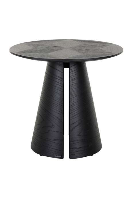 Black Oak Pedestal End Table | Richmond Interiors Blax | Oroa.com