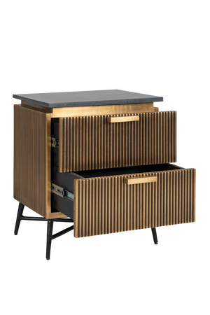 Modern Metal Bedside Cabinet | Richmond Interiors Ironville | Oroa.com