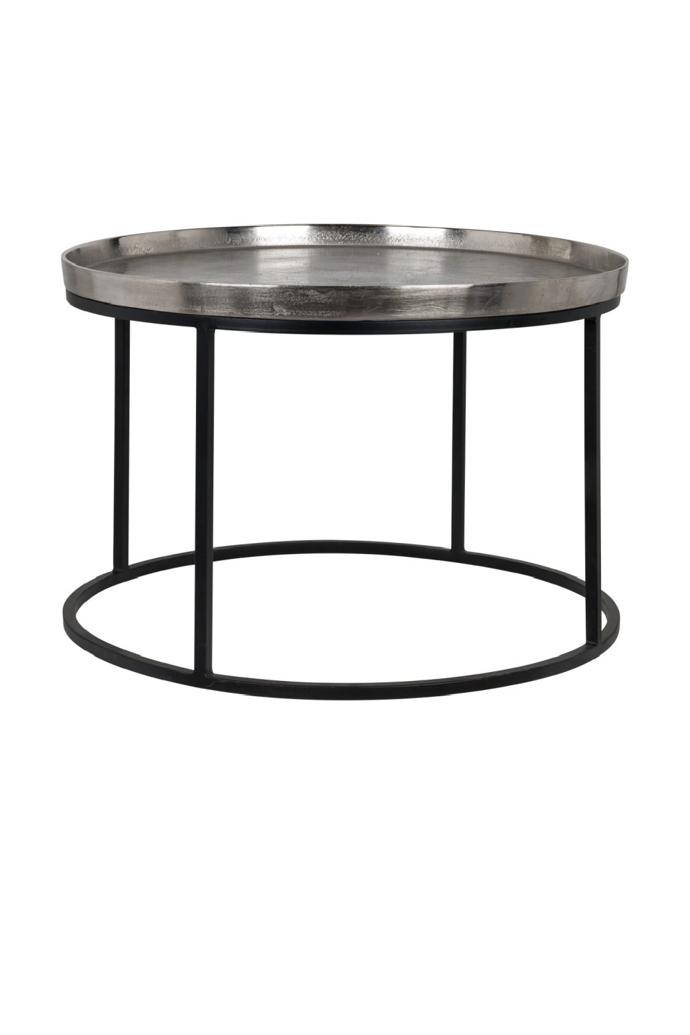 Round Silver Tray Coffee Table | OROA Lyam | OROA.com