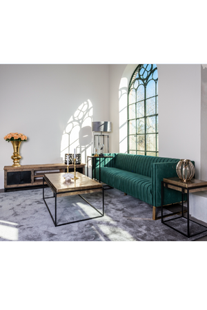 Champagne Gold Aluminum Console Table | Richmond Interiors Calloway | Oroa.com