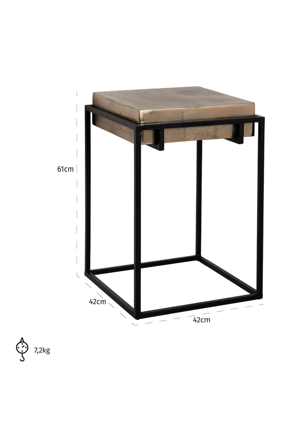 Rustic Aluminum End Table | OROA Calloway | Oroa.com