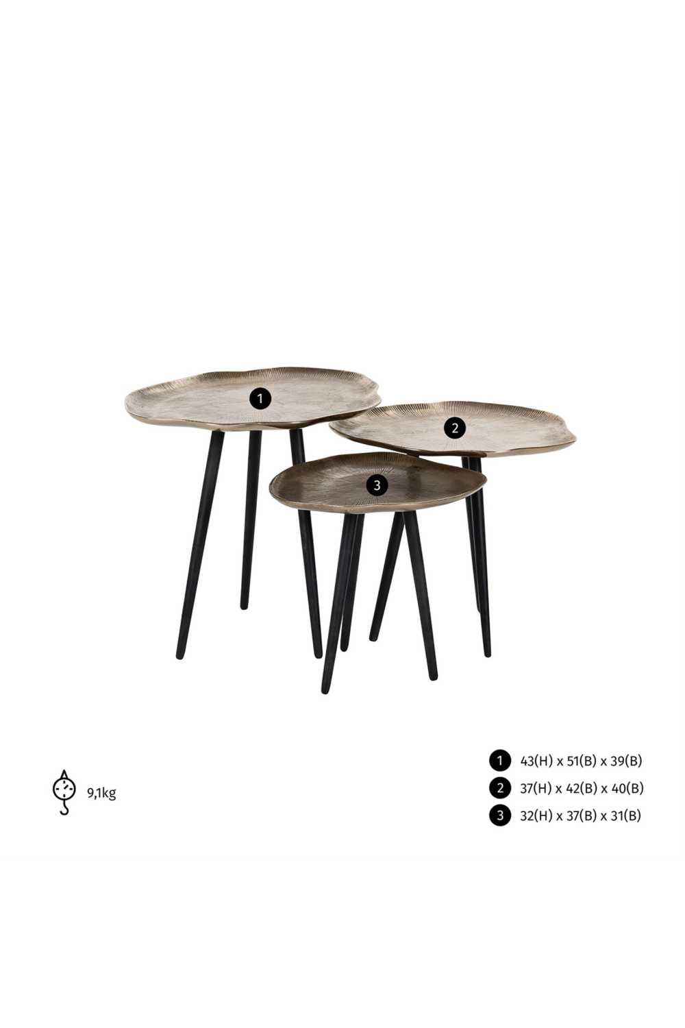 Organic Shaped Coffee Tables (3) | OROA Volenta | Oroa.com