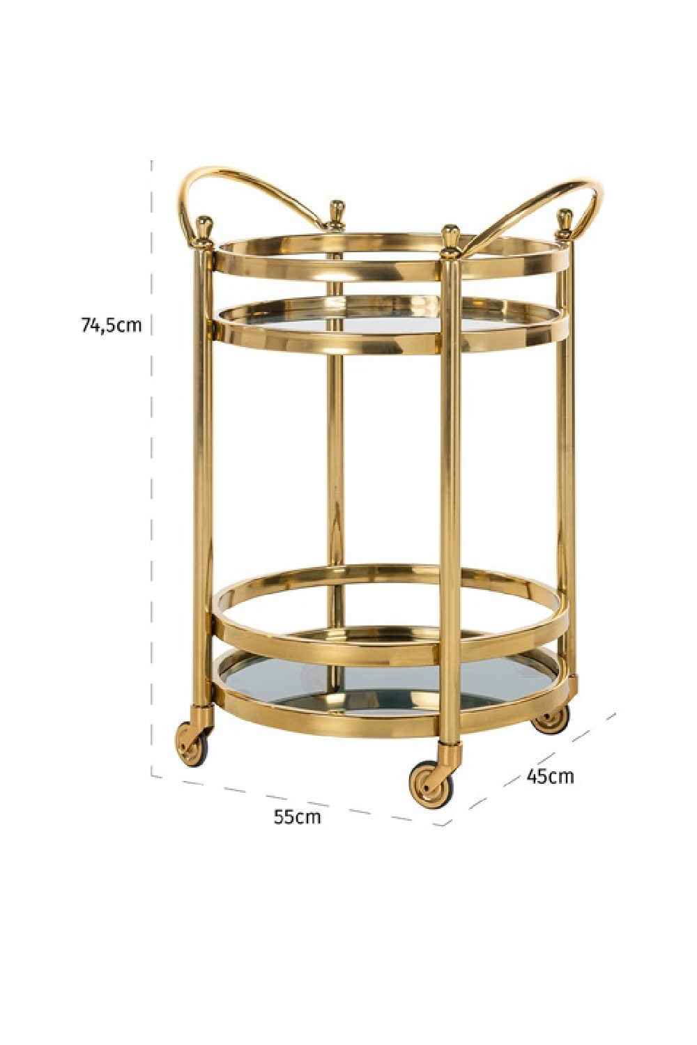 Round Gold Trolley | Richmond Interiors Hendricks | Oroa.com