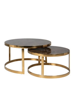 Gold Framed Marble Nesting Coffee Table | Richmond Interiors Conrad | Oroa.com