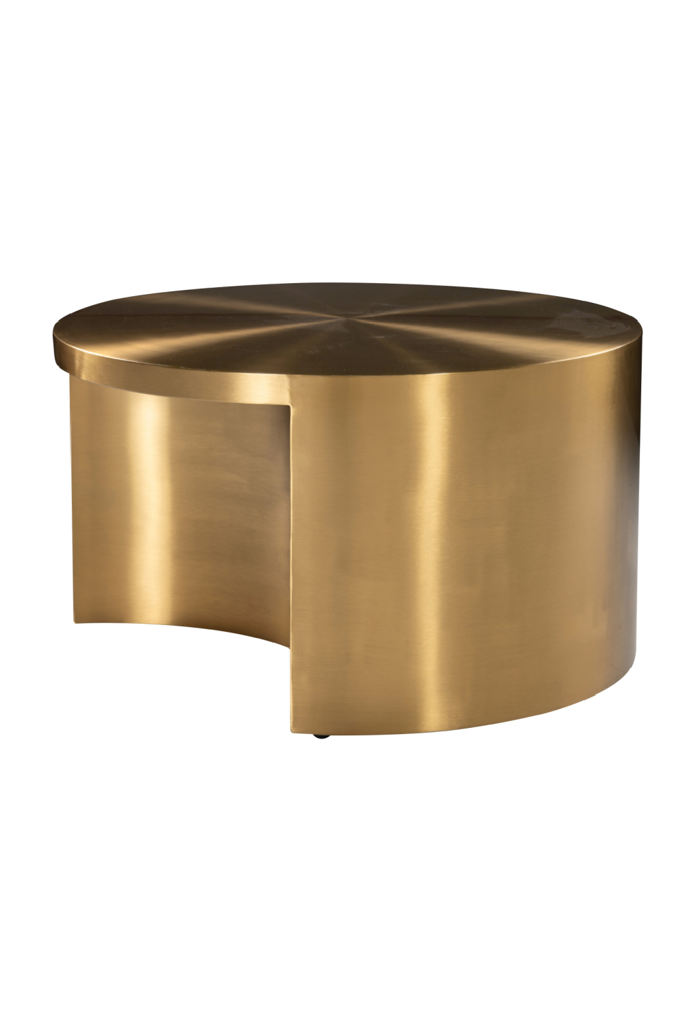 Round Brushed Gold Nesting Coffee Table | OROA.com