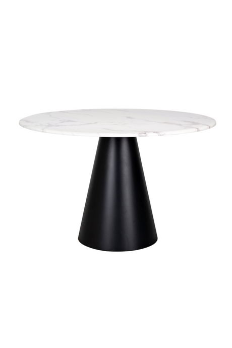 Round White Marble Pedestal Dining Table | Richmond Interiors Degas | OROA.com